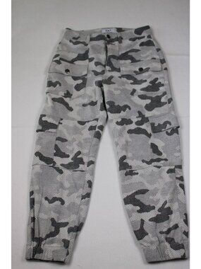 OAT New York Camo Jacquard Knit Pants White Gray Black Camouflage Stretch